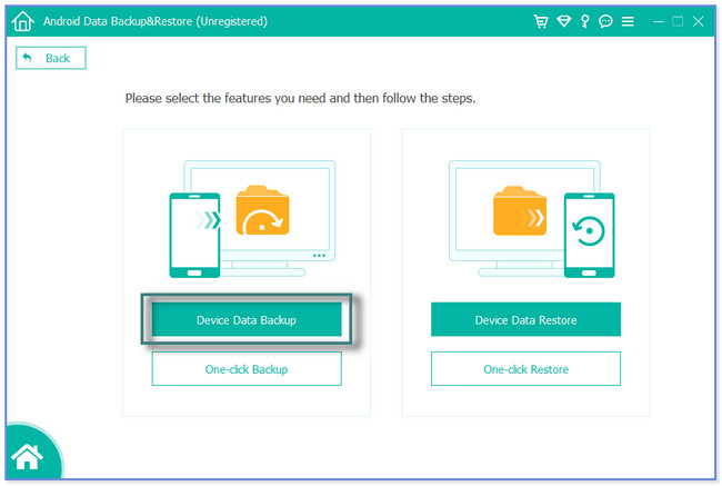 Choose the Device Data Backup button