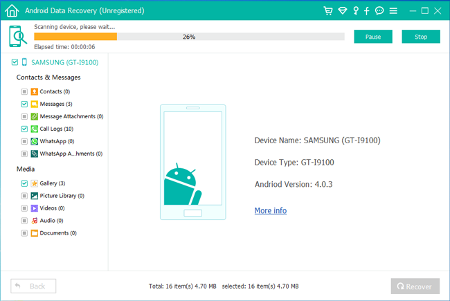 csn fonelab for android recover on a computer