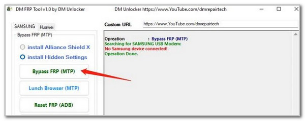 click bypass frp mtp button