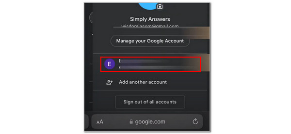 choose a google account