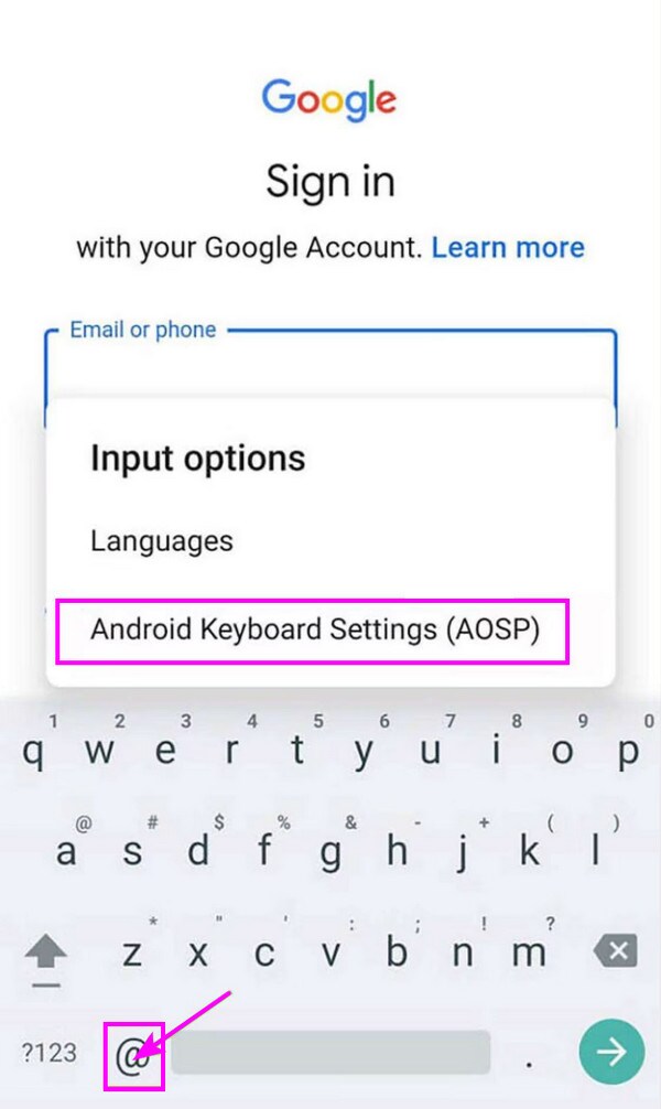 use google keyboard