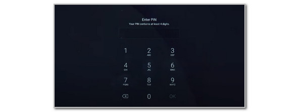 enter pin lock on samsung tablet