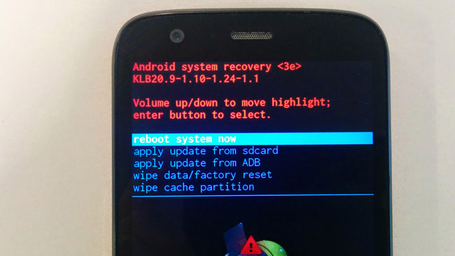 factory reset android mode