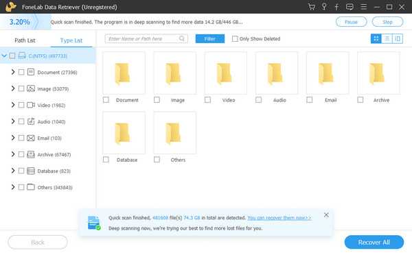 recover selected files