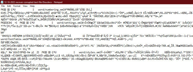 corrupted word doc