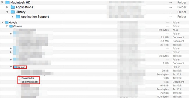 Recover Deleted Bookmarks Chrome on Mac from Time Machine