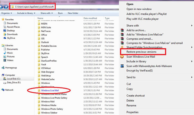 windows live mail keeps ing old emails