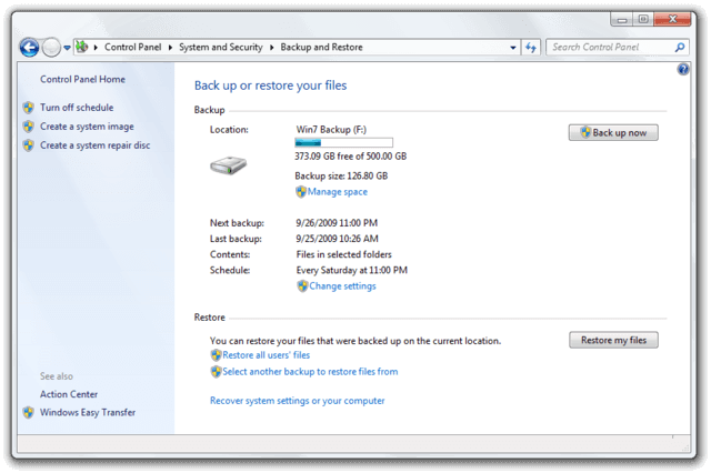 restore windows backup