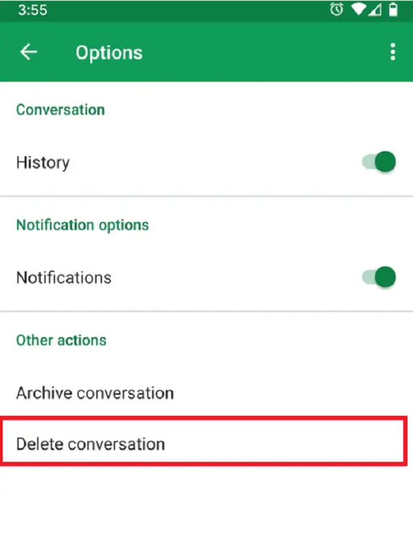 delete picture from google hangouts history