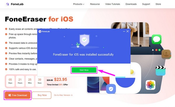 在 iOS 版 FoneEraser 上点击免费下载