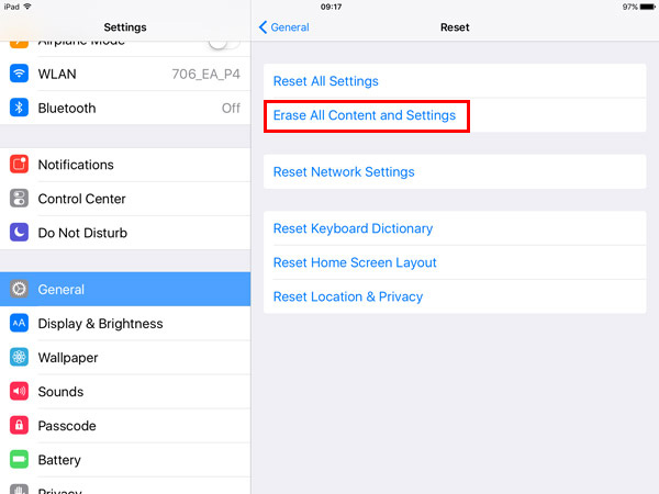 set iphone to factory settings