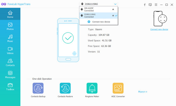 Decide on your LG phone as the source device