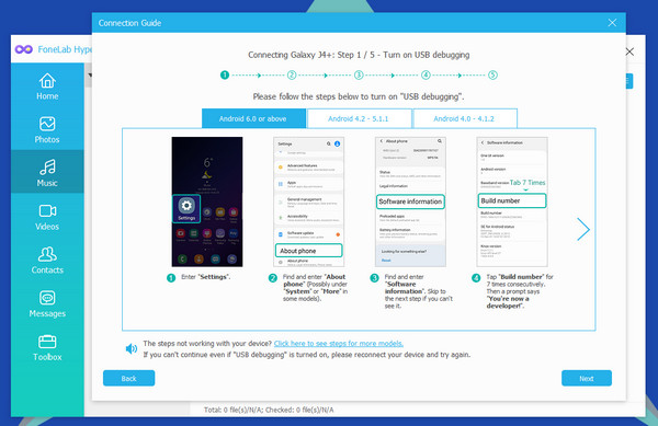 Tap Ok to allow the USB Debugging