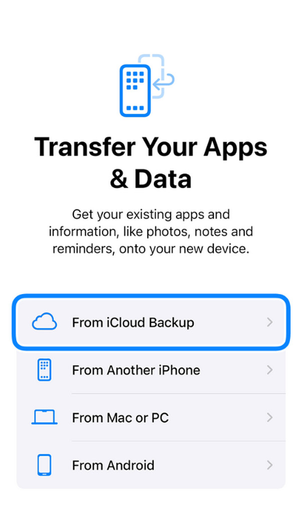 restore from icloud backup