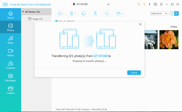 transfer between devices