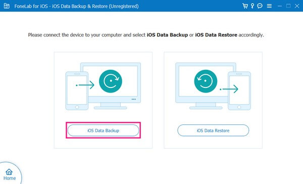 choose the iOS Data Backup button