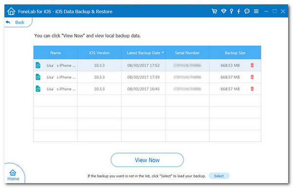 restore a backup