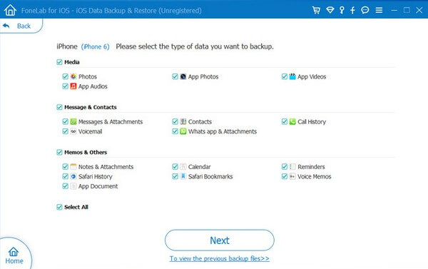 choose iOS Data Backup