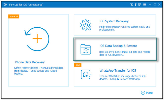 choose the iOS Data Backup & Restore