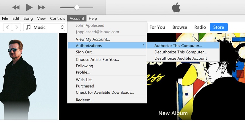 authorize itunes on windows