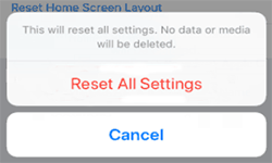 ios reset encrypted data