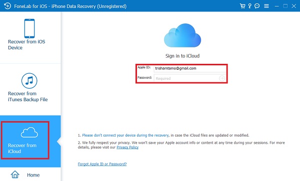 Recover from iCloud Backup