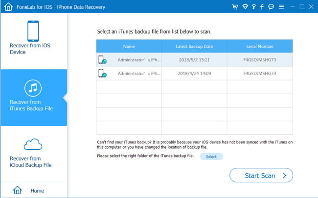 FoneLab iPhone Data Recovery 10.5.52 for mac download