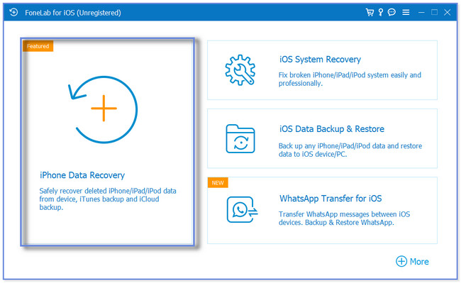 click the iPhone Data Recovery button