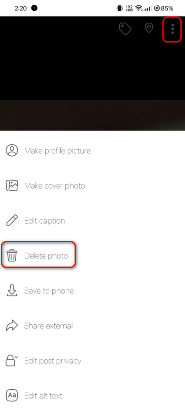 delete a photo