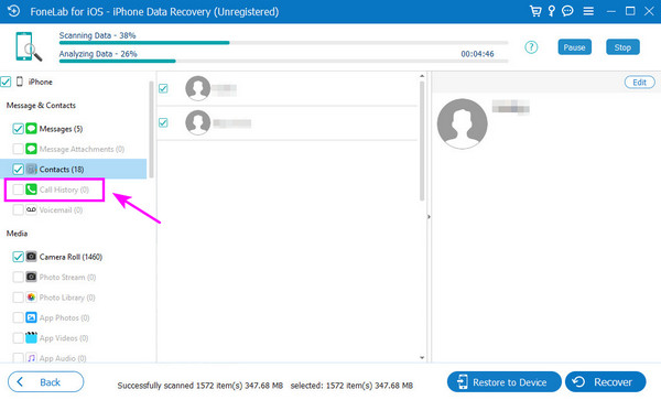 recover deleted calls