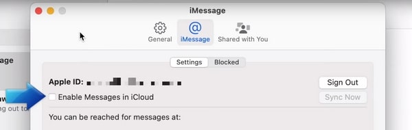 enable messages in icloud