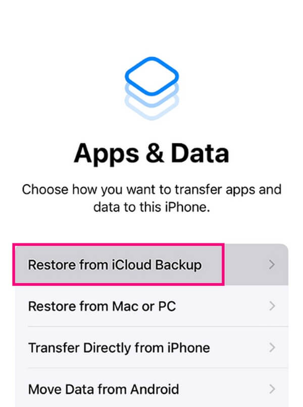 Restore from iCloud Backup