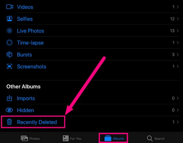 Recover Deleted Photos on iPad Recently Deleted Folder