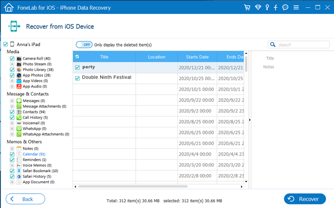 preview calendars on fonelab