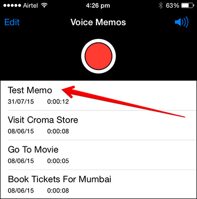 rename voice memo