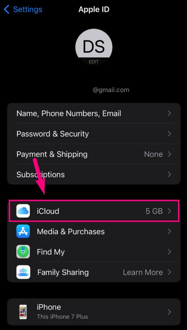 select device on icloud