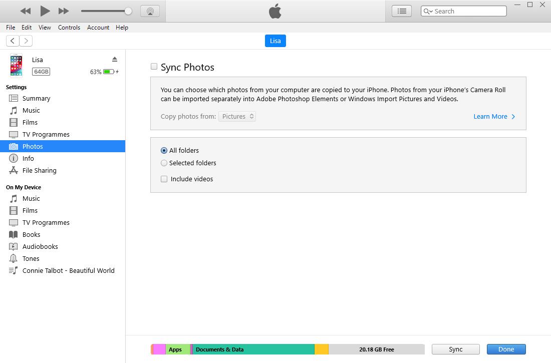 does itunes sync outlook contacts