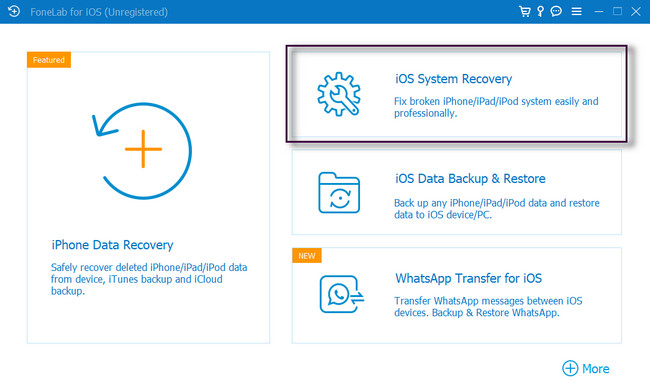 click the iOS System Recovery section