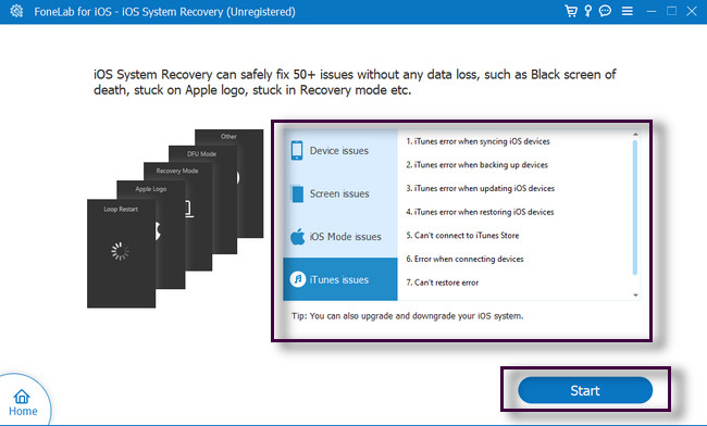 select the Device Issues