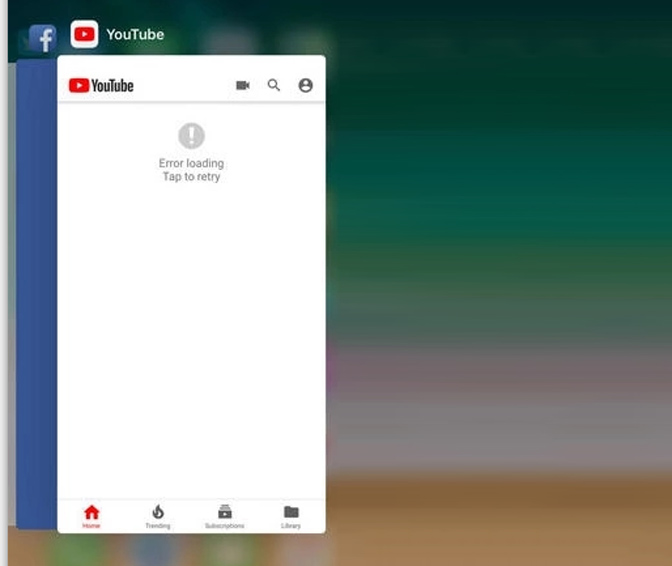 принудительно выйти из приложения YouTube на Ipad