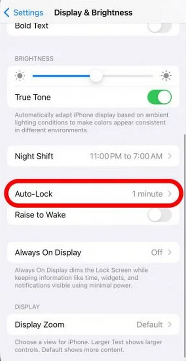 access auto lock feature