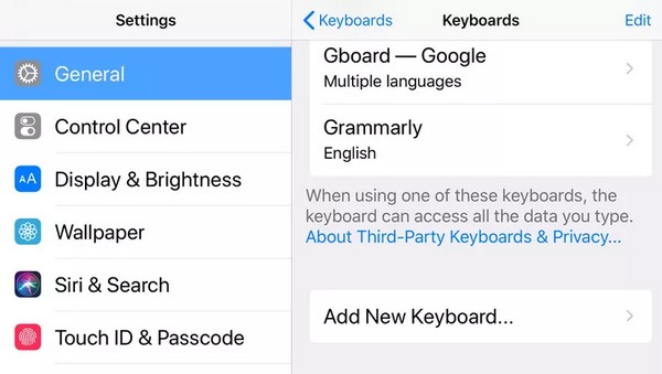 change language through keyboards