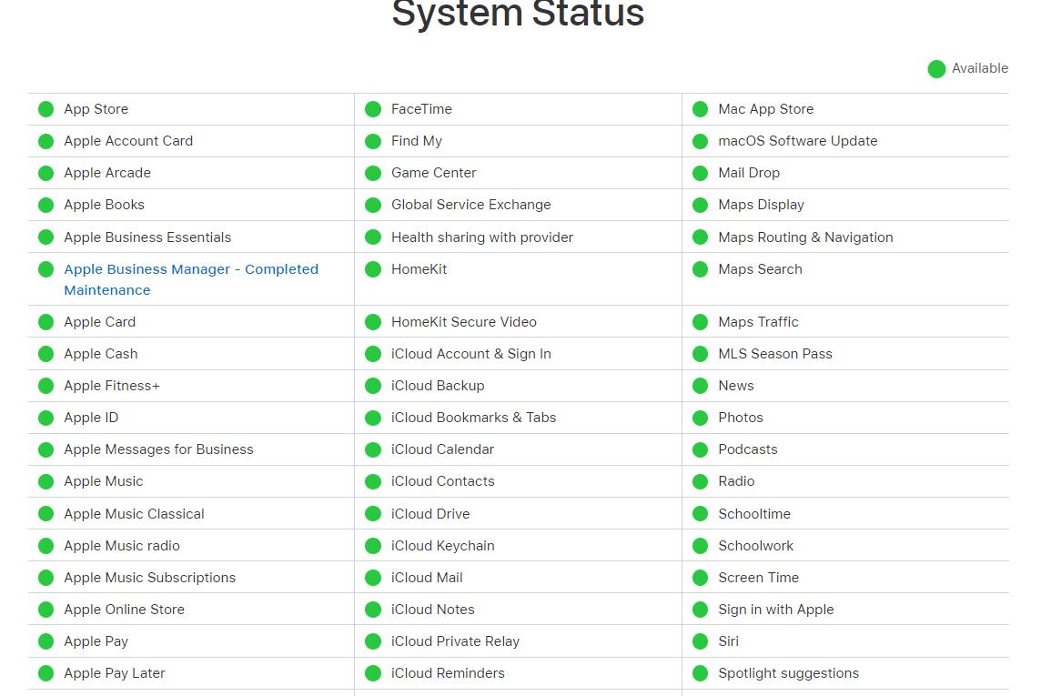 check system status