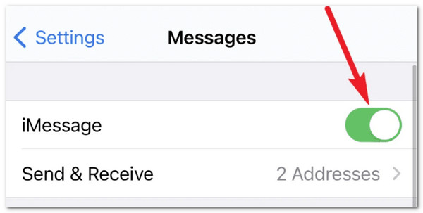 toggle imessage slider