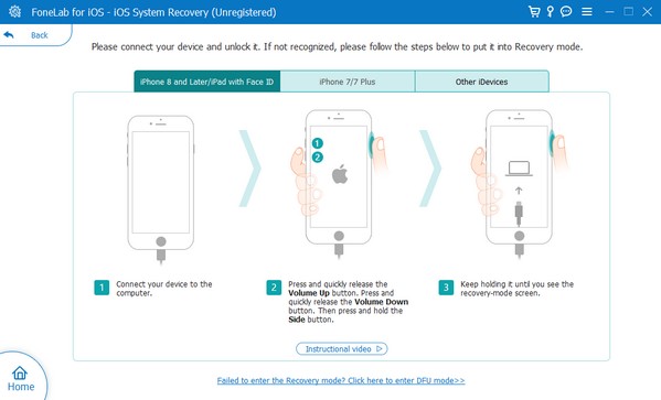 accedi alla modalità di ripristino dell'iPhone