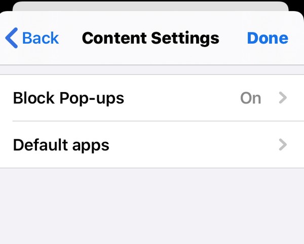 disattivare il blocco popup su iPhone Chrome