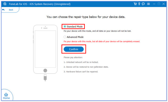 choose ios system recovery