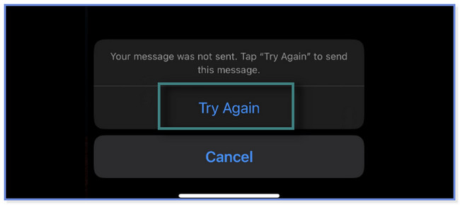 tap the Try Again button at the bottom of the iPhone screen