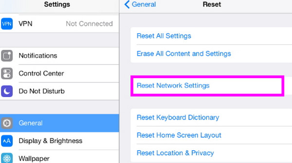 reset network settings