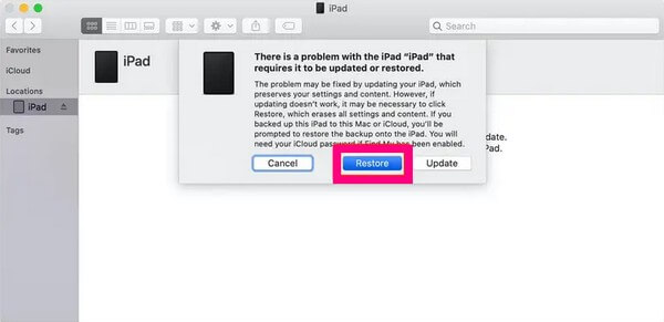 select the appropriate option to fix your iPad issue